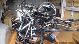 Le biciclette trovate nel furgone