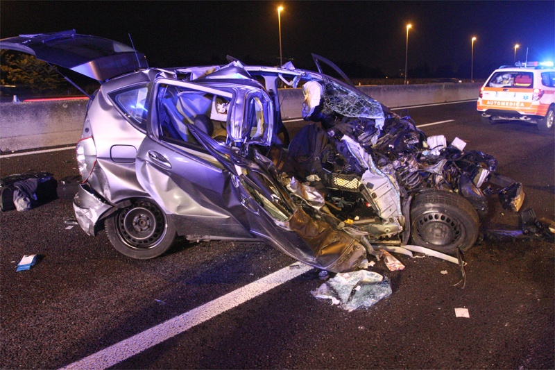 Quello che resta della Classe A dopo l’incidente