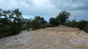 Fine luglio, il Lambro in piena esondazione alla Cascinazza.