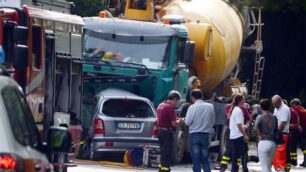 La scenda dell’incidente avvenuto a Montevecchia