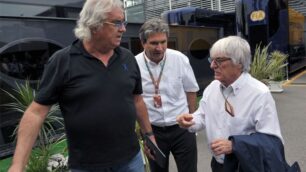 Bernie Ecclestone con Flavio Briatore
