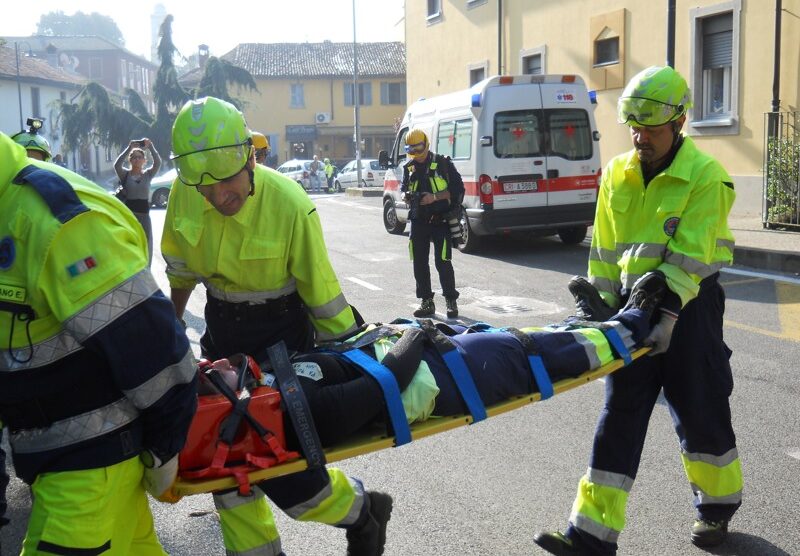 Un momento della esercitazione