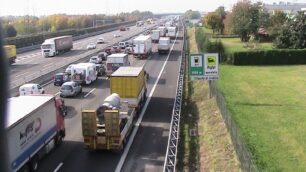 L’autostrada A4 nel tratto di Cavenago Brianza