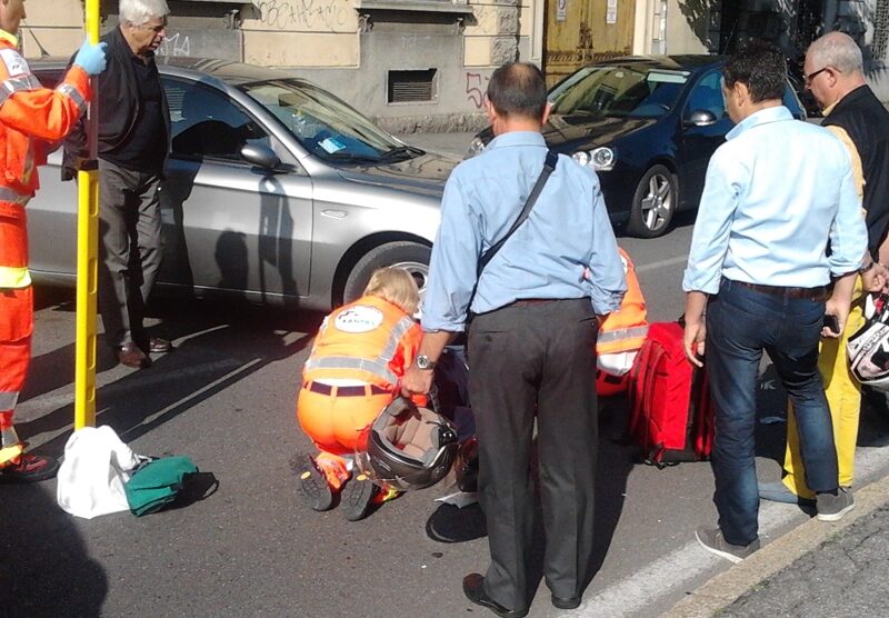 L’incidente in via Aliprandi a Monza