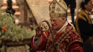 Il cardinale Angelo Scola durante una celebrazione