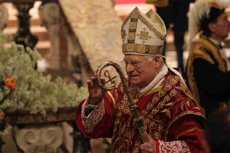 Il cardinale Angelo Scola durante una celebrazione