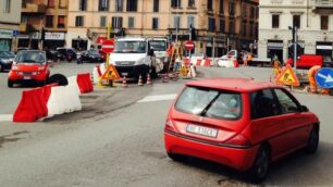 Largo Mazzini a Monza dopo le modifiche