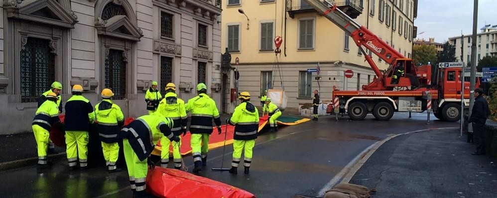 Il Lambro in piena a Monza, dopo la paura la situazione si stabilizza