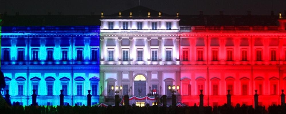 La facciata della Villa reale di Monza rende omaggio alla Francia