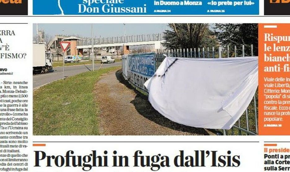 I profughi in fuga dall’Isis in arrivo in Brianza sul Cittadino in edicola il 19 febbraio