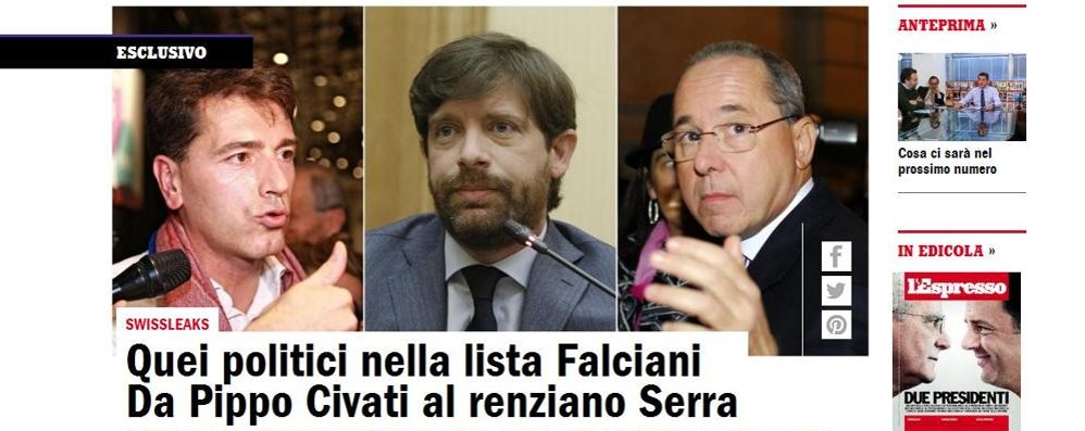 Swissleaks, il nome di Civati nella Lista Falciani: «Cosa ci fa lì? Un conto aperto da mio padre»