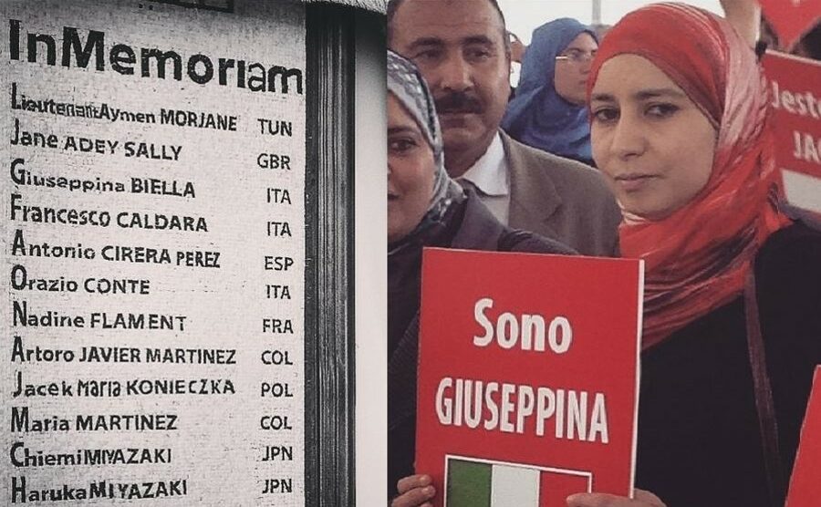 Alla marcia contro il terrorismo si ricordano le vittime di Tunisi: «Sono Giuseppina»