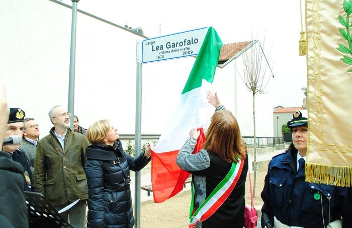 Lissone, l’inaugurazione di Largo Lea Garofalo, in memoria della collaboratrice di giustizia uccisa dalla mafia