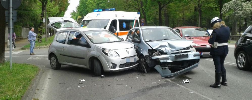 L’incidente in viale Brianza a Monza