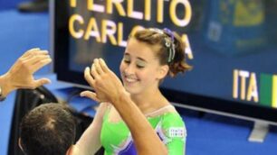 Carlotta Ferlito insieme al suo tecnico