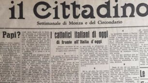 La prima pagina del Cittadino di Monza e Brianza che determinò la chiusura del bisettimanale nel 1944