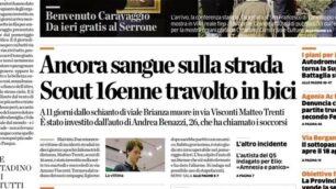 Il Cittadino in edicola il 2 aprile 2015: l’incidente di Matteo Trenti, l’arrivo di Caravaggio