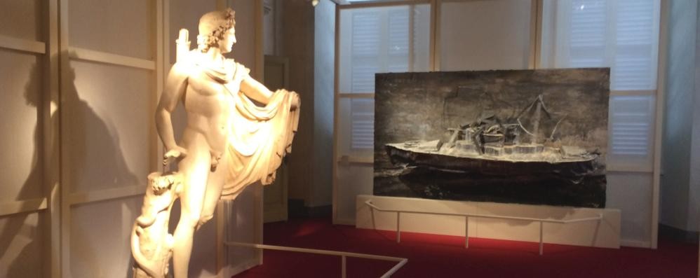 Monza, la mostra “Italia - Fascino e mito”: la copia da Apollo Belvedere (Musei vaticani) e Odi navali di Anselm Kiefer