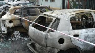 Monza, le auto andate a fuoco a Sant’Albino