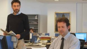 Monza, la redazione di MonzaBrianzaTv: i giornalisti Roberto Vitali e Lorenzo Pagnoni