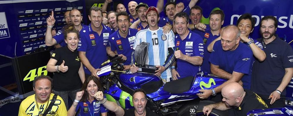 Motogp, la festa di Valentino Rossi in Argentina (foto da Twitter)