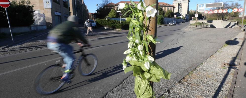 Monza, il punto in via Azzone Visconti in cui è stato investito Matteo Trenti