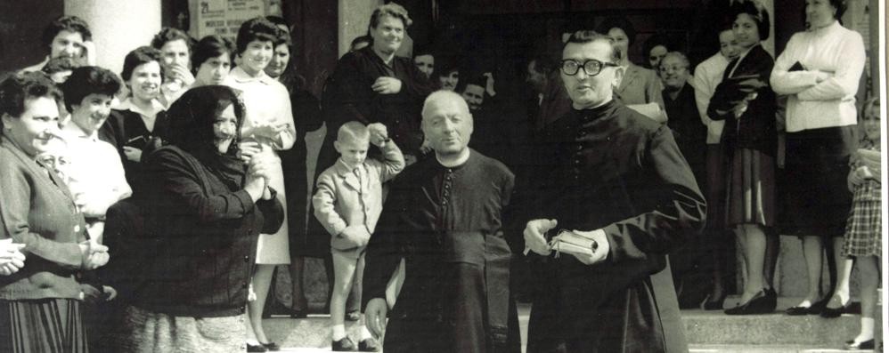 Monza, monsignor Peppino Arosio alla prima messa nella parrocchia di Cederna nel 1948