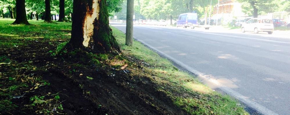 Monza, incidente in via Boccaccio nella notte tra venerdì 29 e sabato 30 maggio 2015