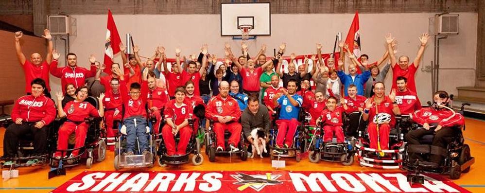 sharks monza wheelchair hockey (foto da facebook)