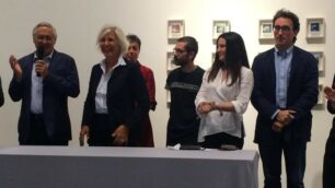 Da sinistra: Francesca Dell’Aquila, Gerardo Genghini, Giovanna Forlanelli, Laura Cesana, Marco Enrico Giacomelli, Claudia Ratti, Daniele Astrologo Abadal, Cinzia Ercoli