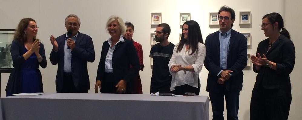 Da sinistra: Francesca Dell’Aquila, Gerardo Genghini, Giovanna Forlanelli, Laura Cesana, Marco Enrico Giacomelli, Claudia Ratti, Daniele Astrologo Abadal, Cinzia Ercoli