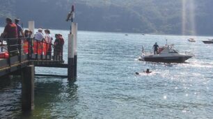 L’intervento dei soccorritori ad Abbadia Lariana