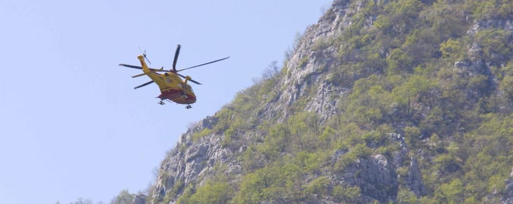 Un elicottero del soccorso alpino