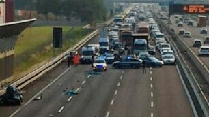 L’incidente sulla A4 all’altezza di Trezzo