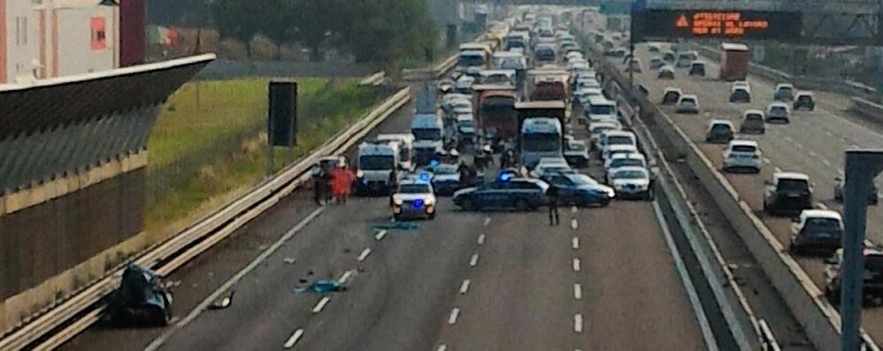 Incidente sulla A4 a Trezzo