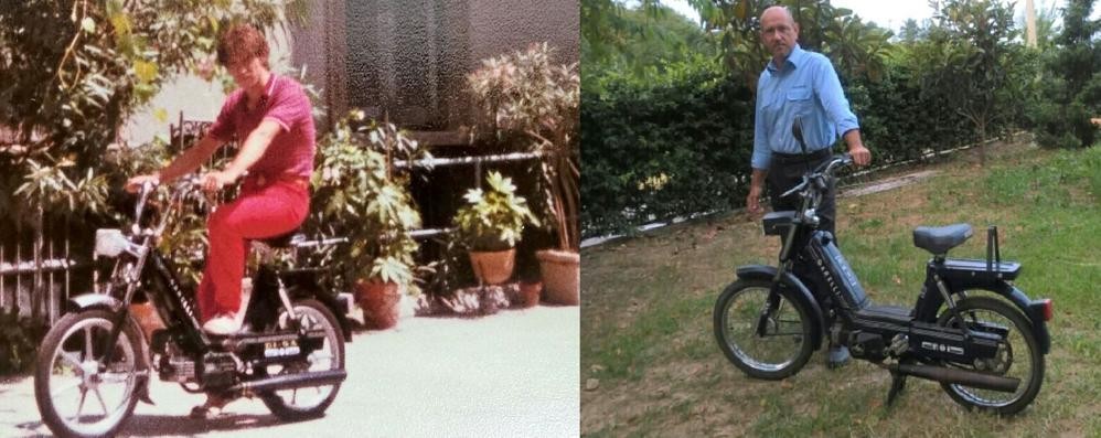 Besana Brianza, Pietro Pozzi e il suo Garelli blu: nel 1985 e oggi