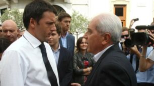 Matteo Renzi e Roberto Scanagatti faccia a faccia a Monza in occasione delle primarie del Pd