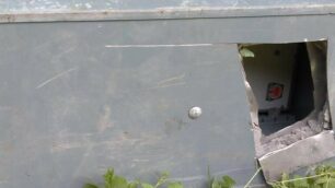 La cassaforte aperta e abbandonata alla Boscherona