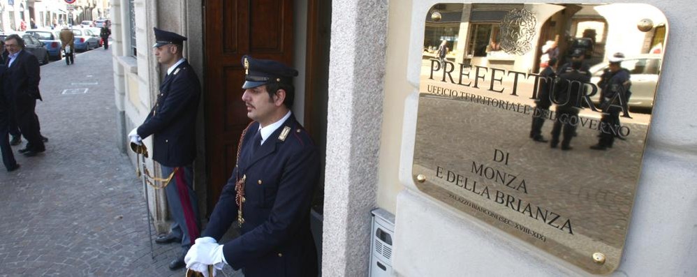 L’ingresso della prefettura di Monza