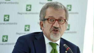 Il presidente della Regione Lombardia, Roberto Maroni