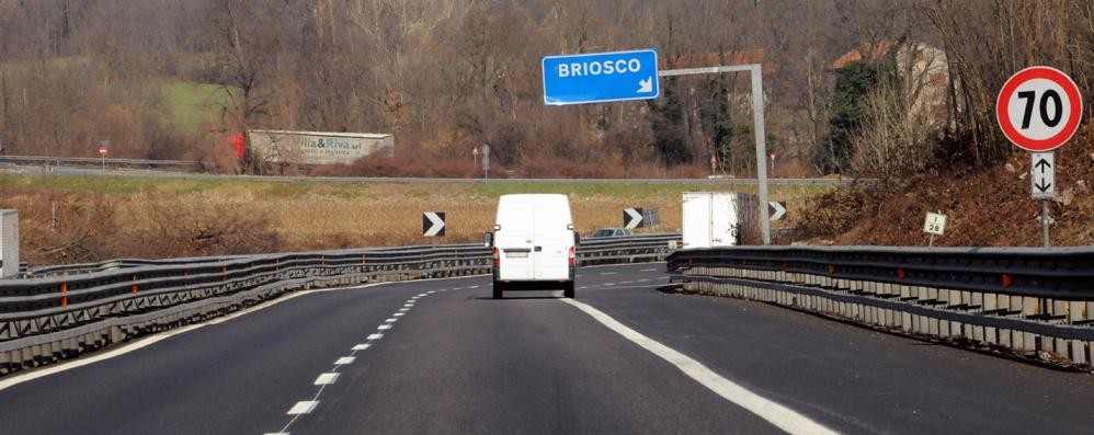 Il tratto nord della Ss 36 in località Briosco