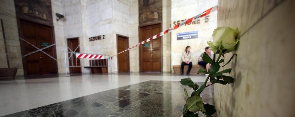 L'aula del tribunale di Milano dove Claudio Giardiello ha sparato