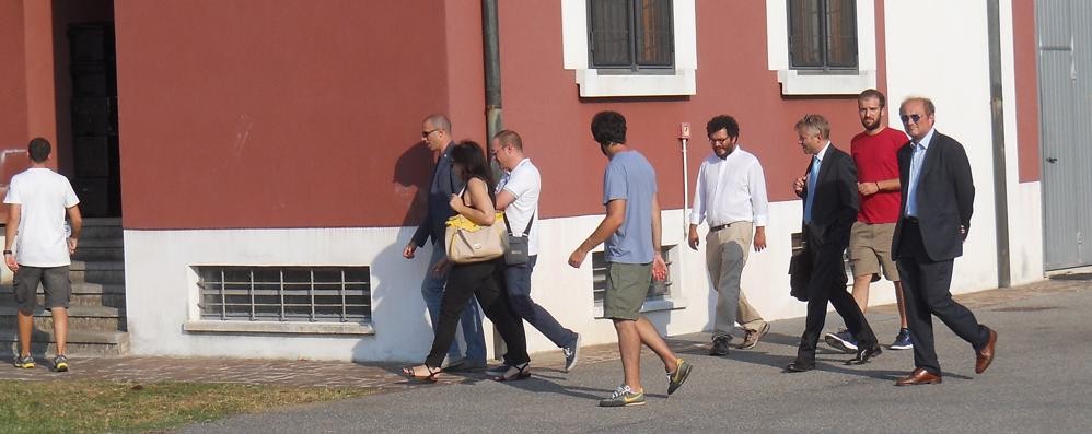 Massimiliano Romeo in visita all’hub provinciale di Agrate Brianza