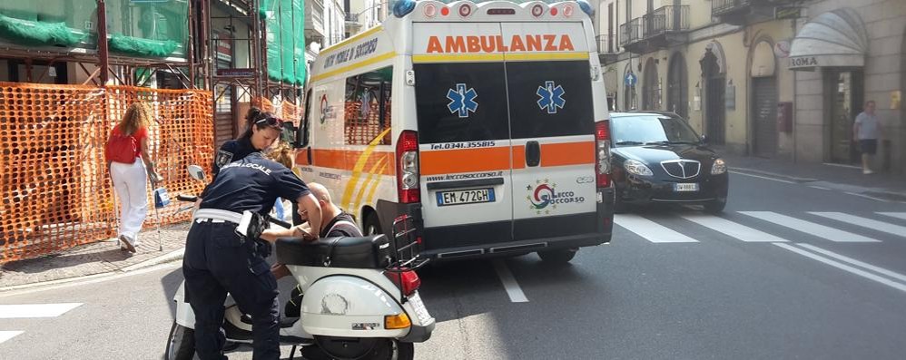 Lecco, il luogo dell’incidente in cui è rimasto ferito il brioschese