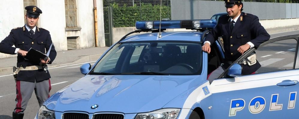 Gli uomini della Polizia stradale di Seregno