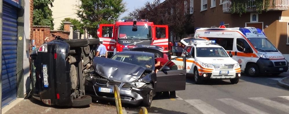 L’incidente e i soccorsi di Varedo