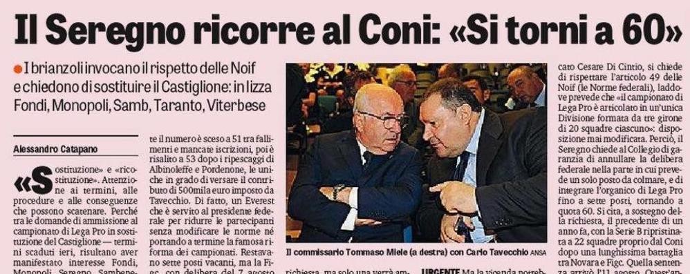 Anche la Gazzetta dello Sport ha riportato la notizia