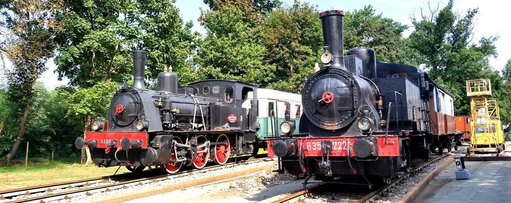 Locomotive a vapore al parco museo Volandia