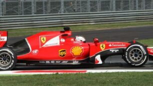 Vettel in pista per le prove libere del Gran premio d’Italia a Monza