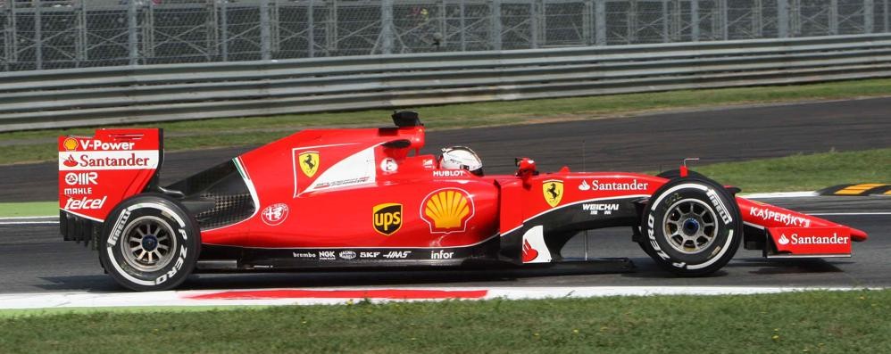 Vettel in pista per le prove libere del Gran premio d’Italia a Monza